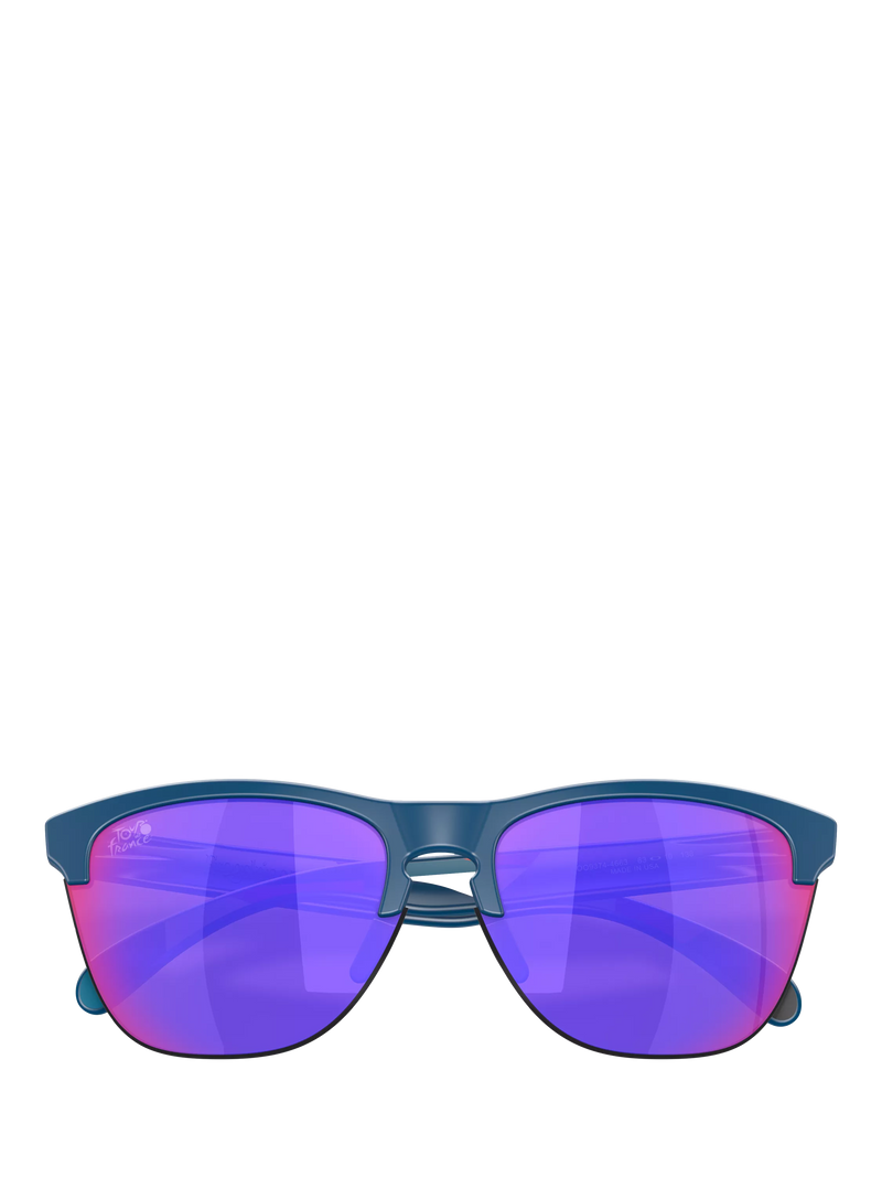 Oakley OO9374 square sunglasses with mirrored pink lenses, imported from the UK
