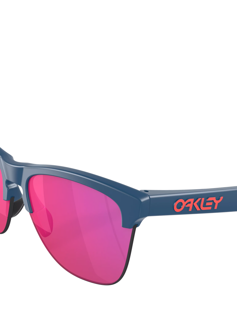 Oakley OO9374 square sunglasses with mirrored pink lenses, imported from the UK
