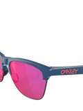 Oakley OO9374 square sunglasses with mirrored pink lenses, imported from the UK