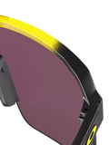 Oakley men's wrap sunglasses yellow grey fade polycarbonate, UK version