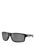 Oakley rectangular sunglasses matte black frame grey lenses UK version
