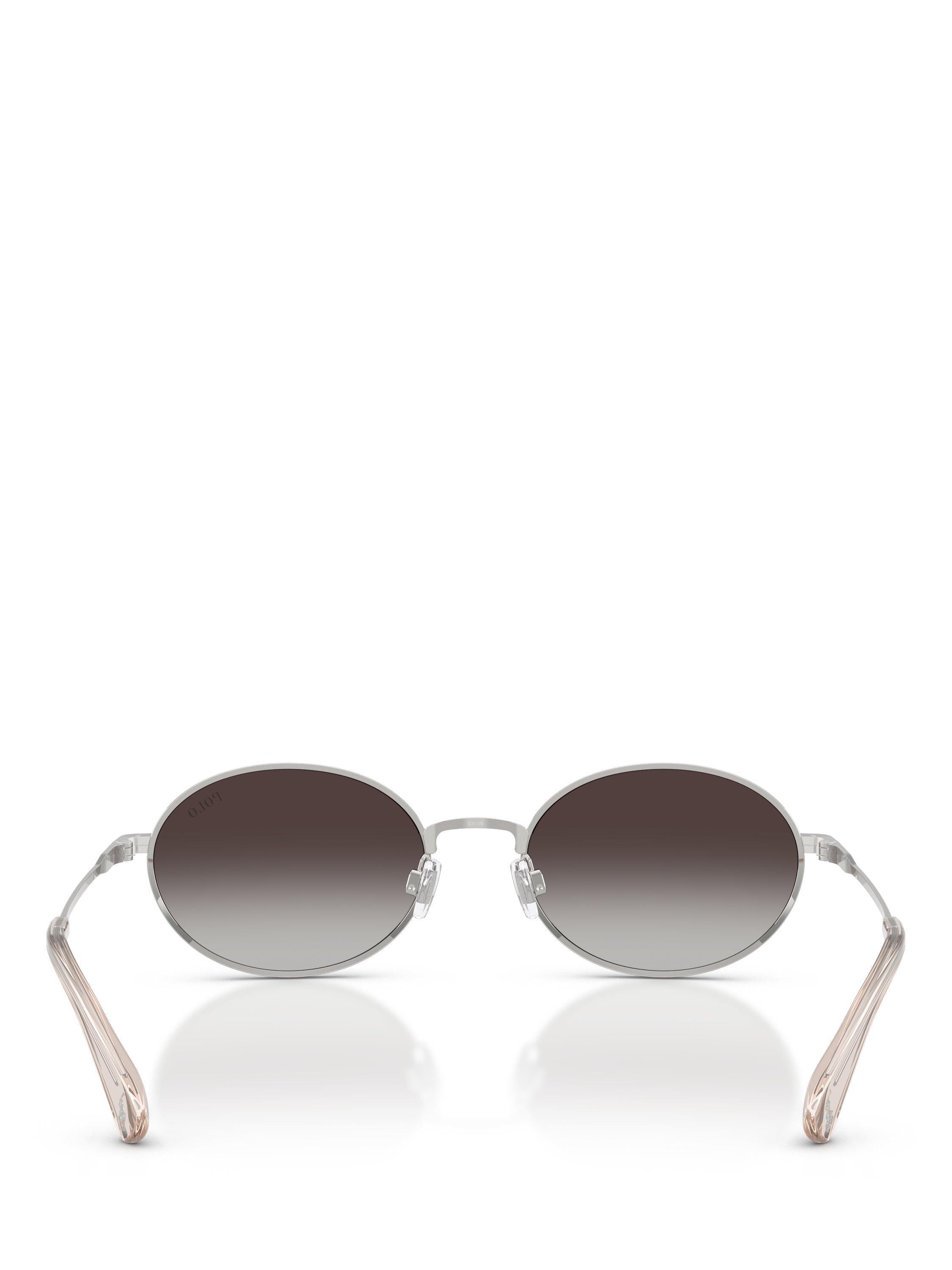 Ralph Lauren oval sunglasses silver grey 53mm, UK version
