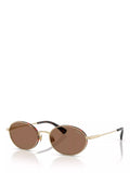 Ralph Lauren oval sunglasses pale gold brown 53mm - British product