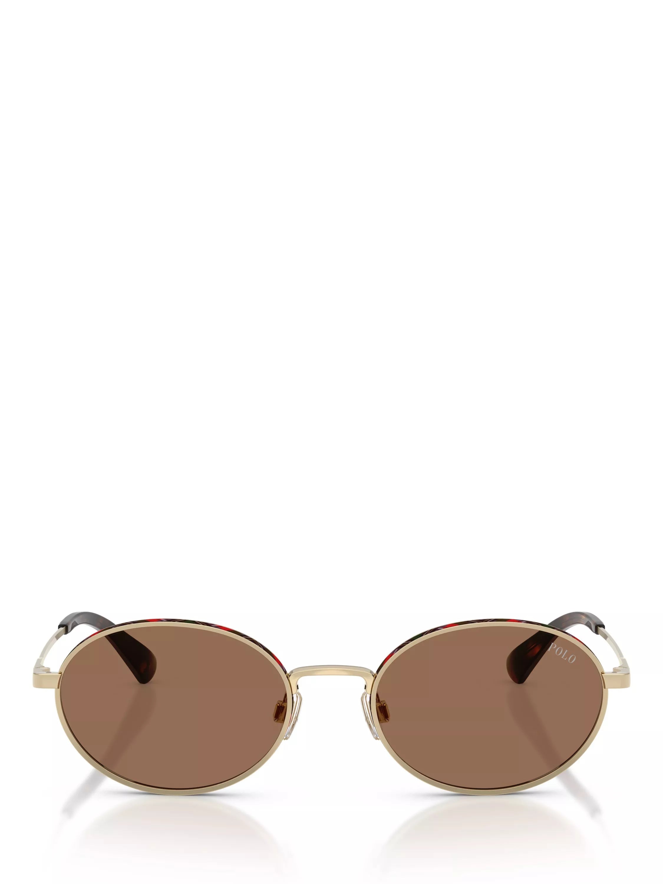 Ralph Lauren oval sunglasses pale gold brown 53mm - British product