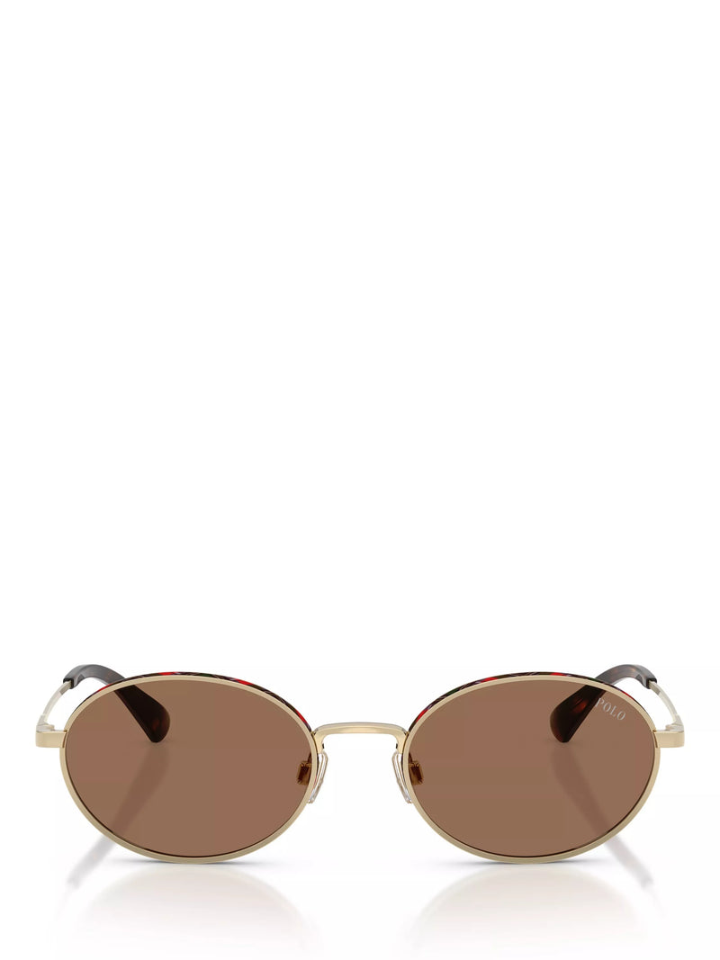 Ralph Lauren oval sunglasses pale gold brown 53mm - British product