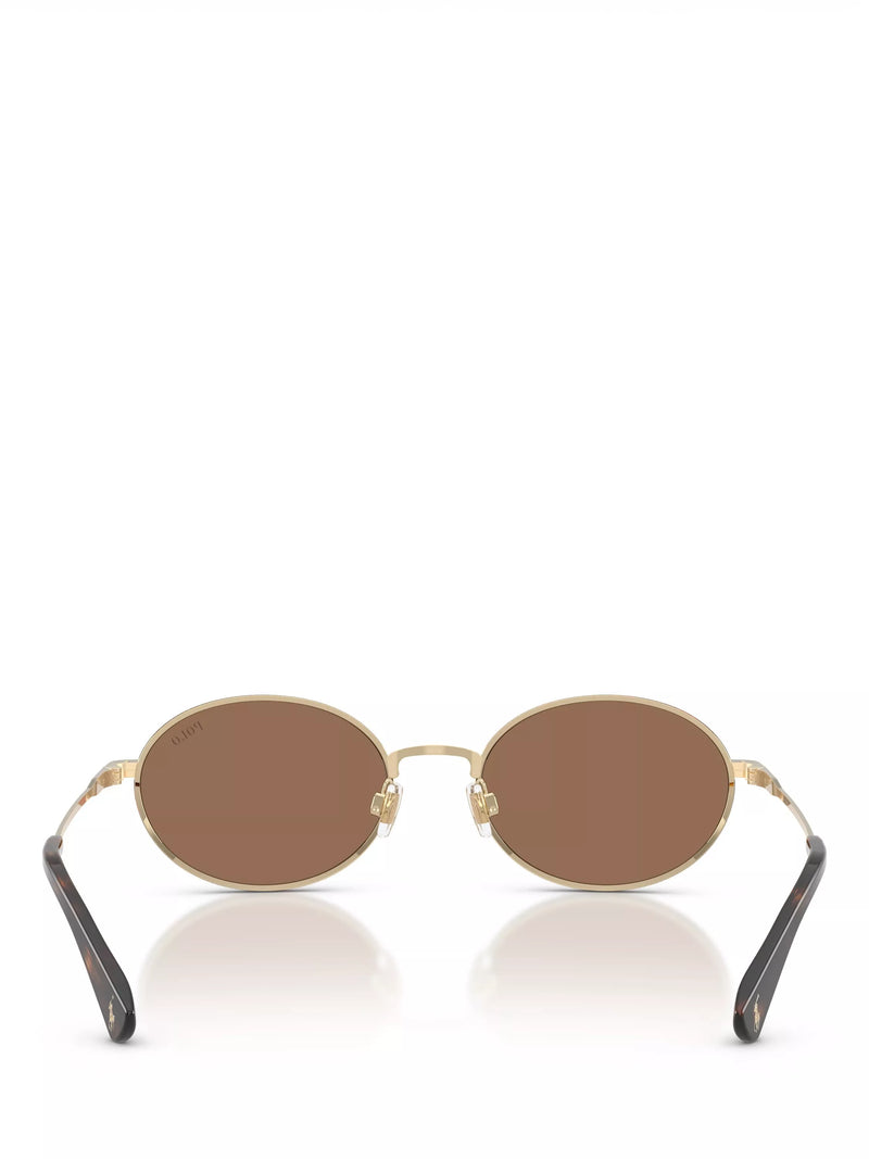 Ralph Lauren oval sunglasses pale gold brown 53mm - British product