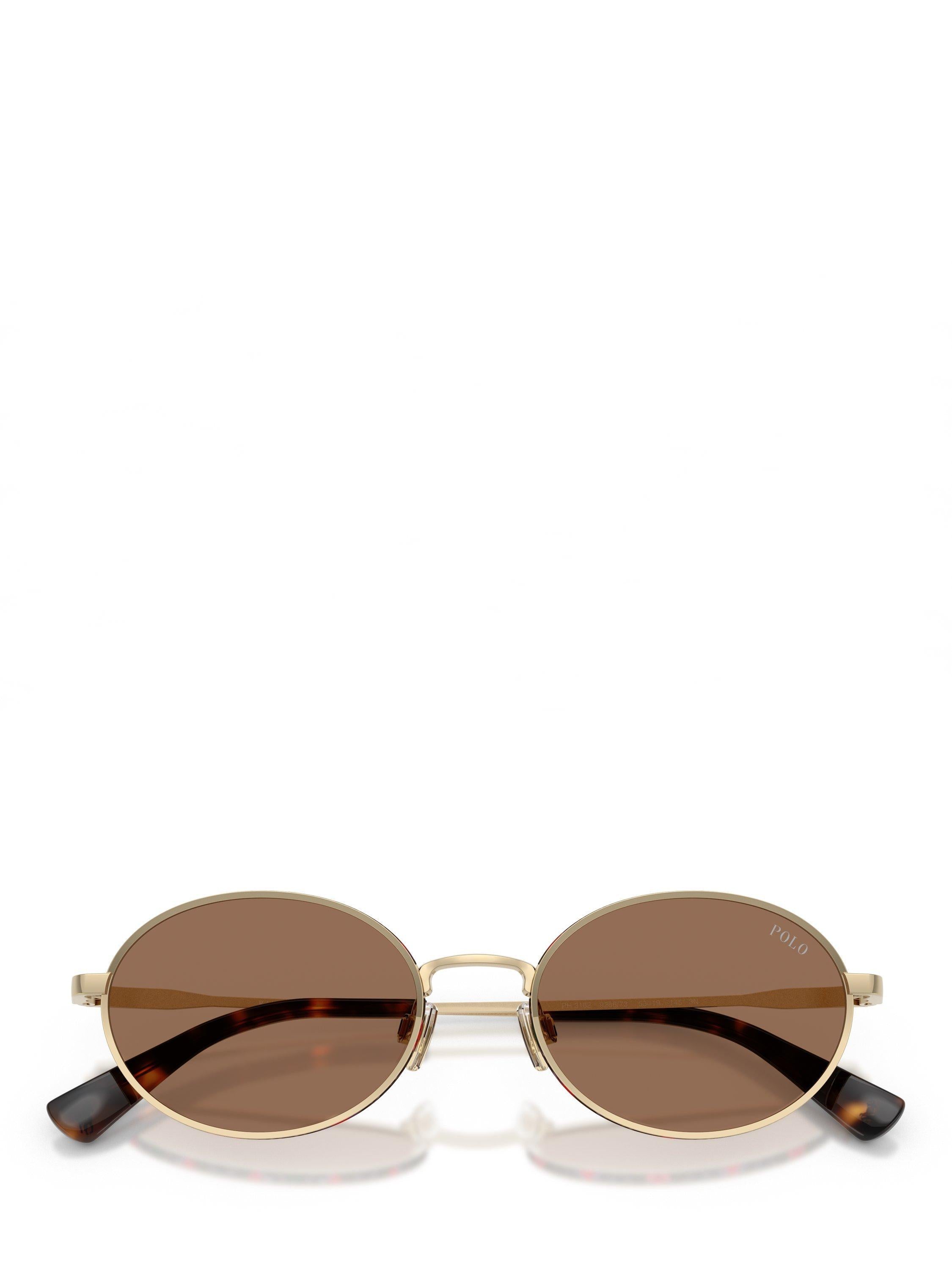 Ralph Lauren oval sunglasses pale gold brown 53mm - British product