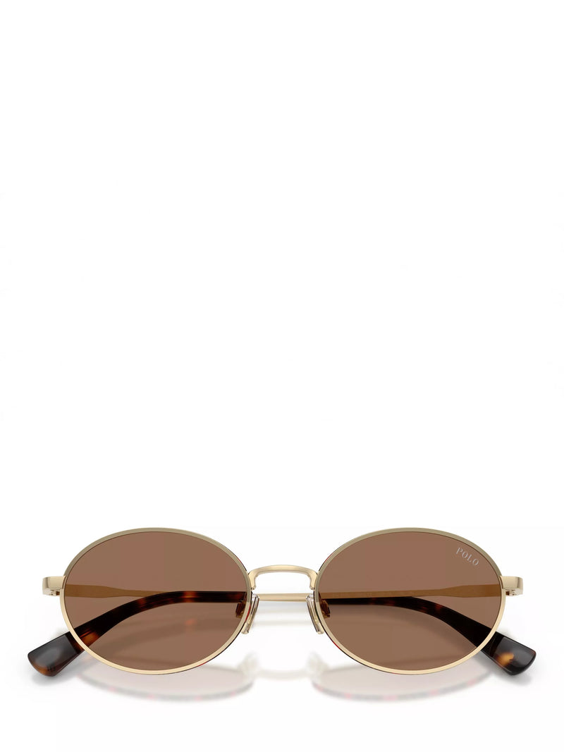 Ralph Lauren oval sunglasses pale gold brown 53mm - British product