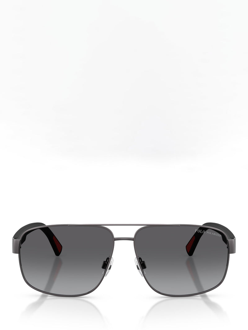 Ralph Lauren aviator sunglasses dark gunmetal 61mm, imported from the UK