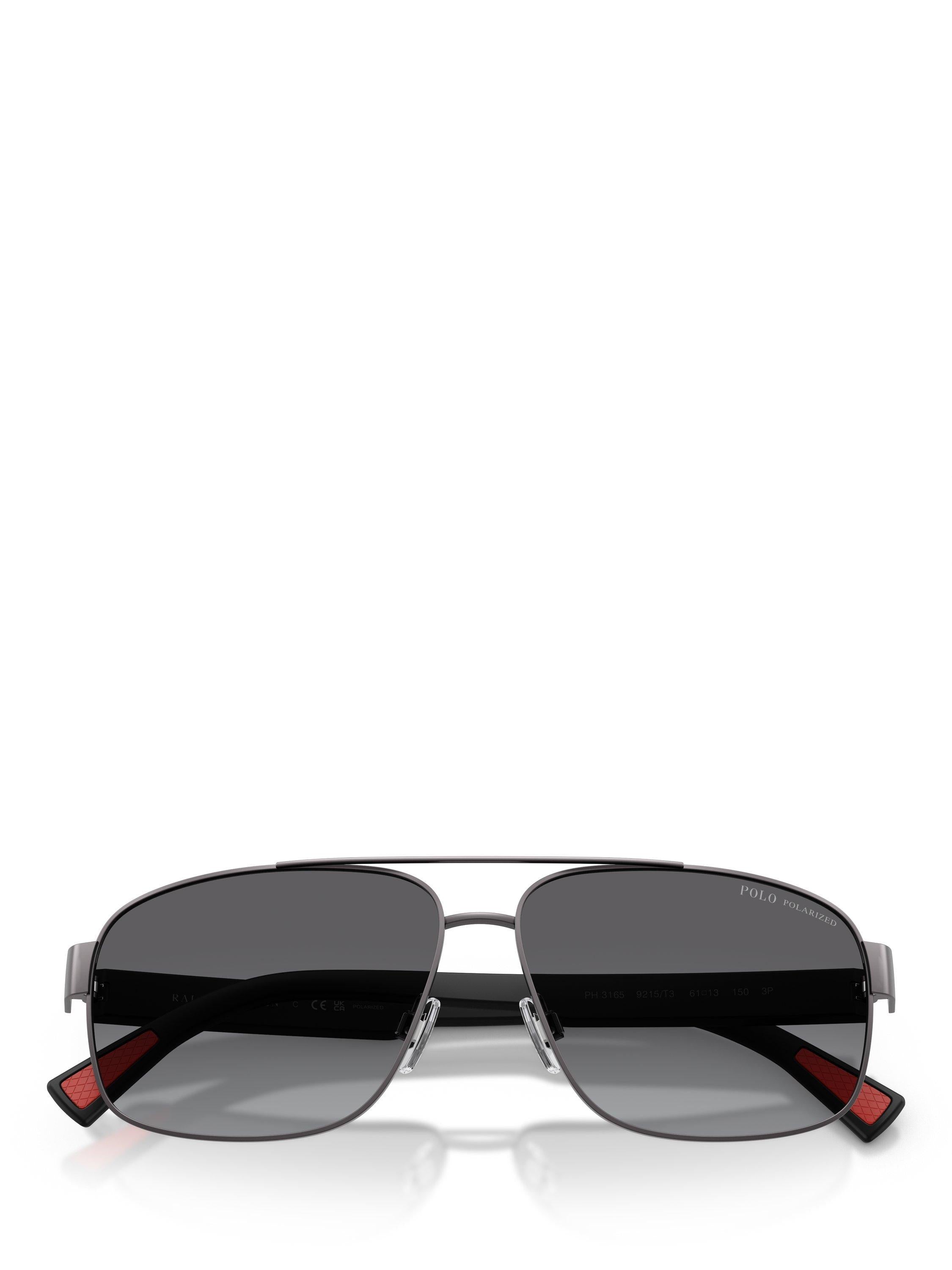 Ralph Lauren aviator sunglasses dark gunmetal 61mm, imported from the UK