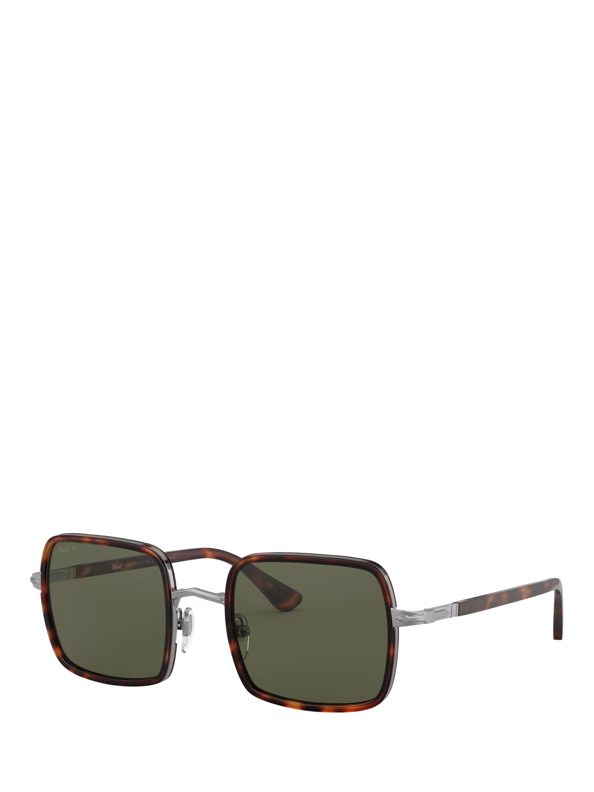 Persol PO2475S men's polarised square sunglasses Havana Green, UK version