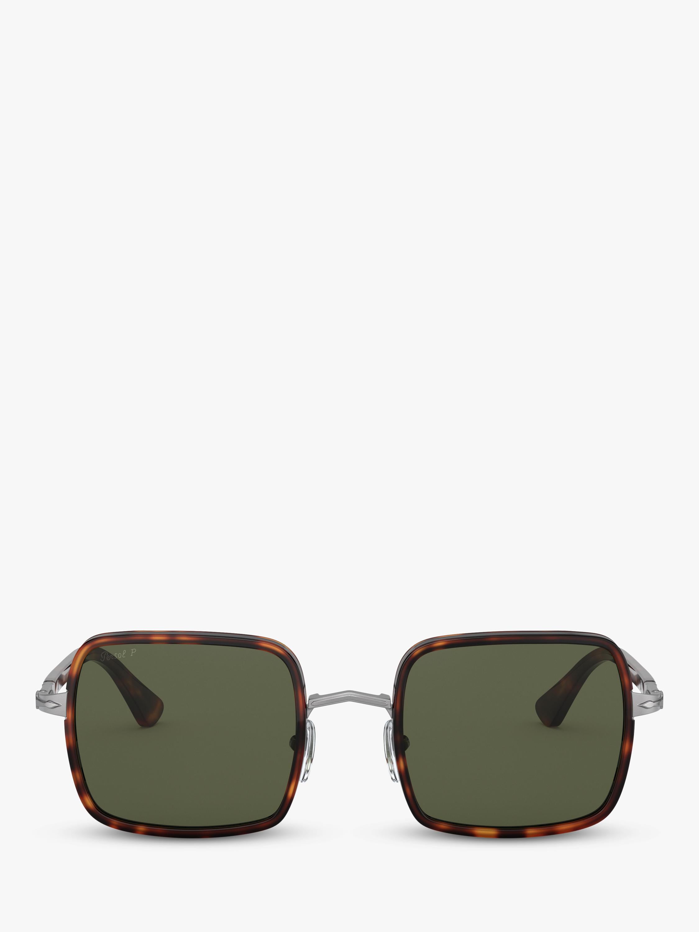 Persol PO2475S men's polarised square sunglasses Havana Green, UK version