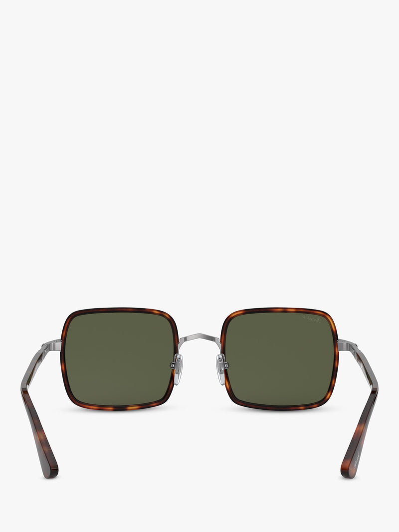 Persol PO2475S men's polarised square sunglasses Havana Green, UK version