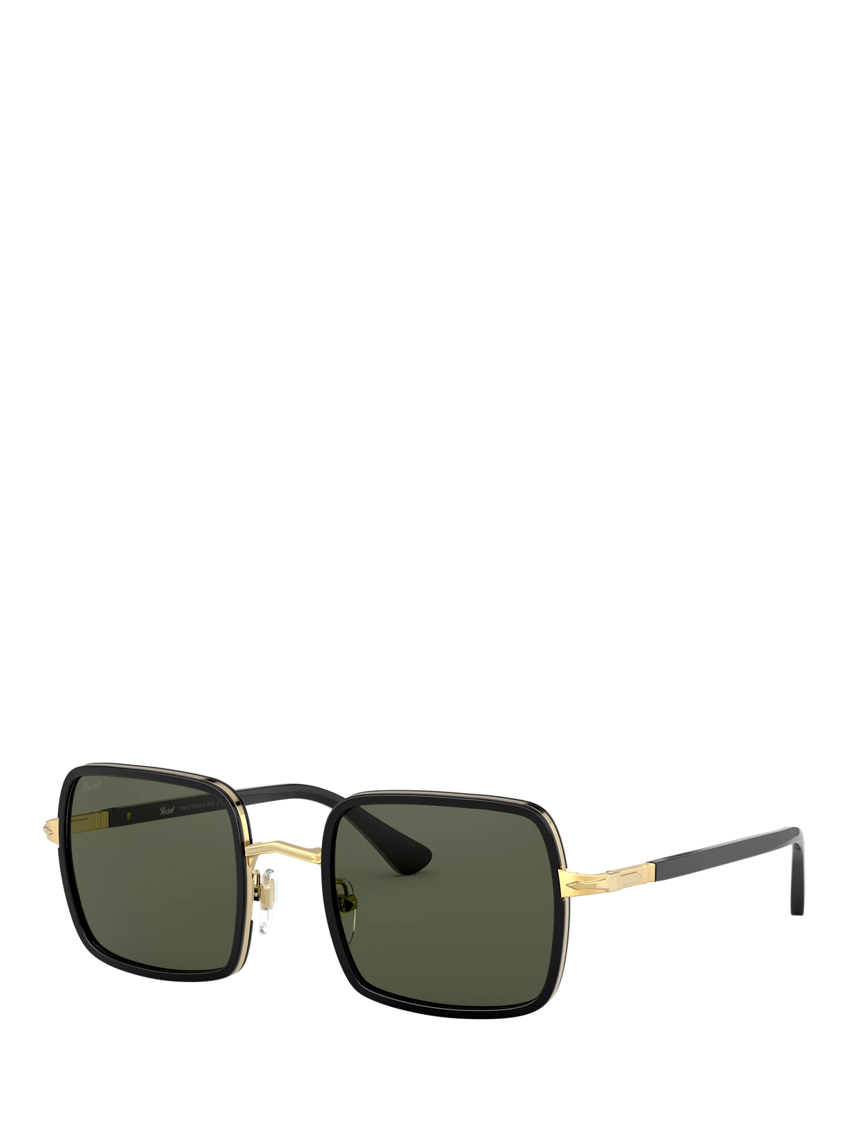 Persol PO2475S square sunglasses black frame green lenses - British product