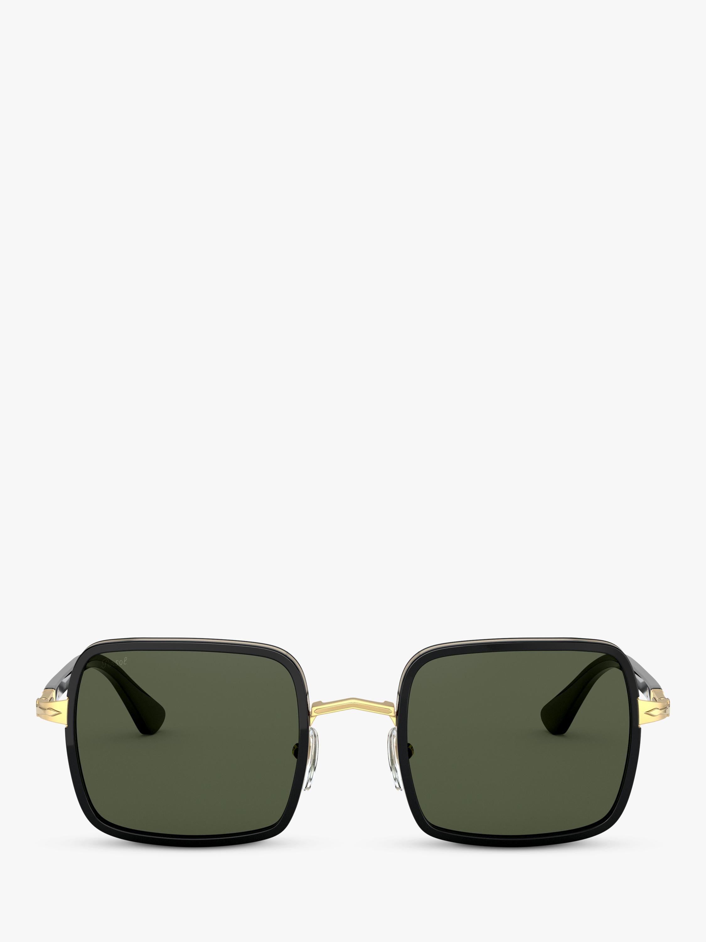 Persol PO2475S square sunglasses black frame green lenses - British product