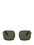 Persol PO2475S square sunglasses black frame green lenses - British product