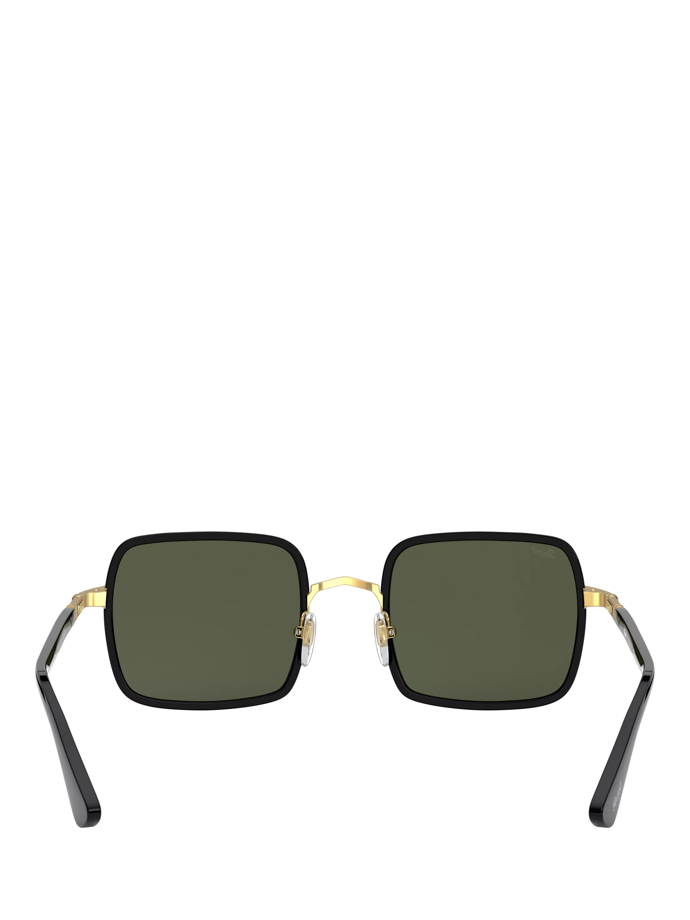 Persol PO2475S square sunglasses black frame green lenses - British product