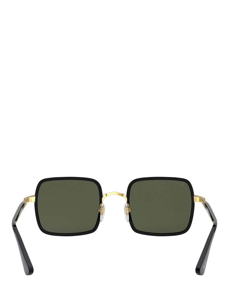 Persol PO2475S square sunglasses black frame green lenses - British product