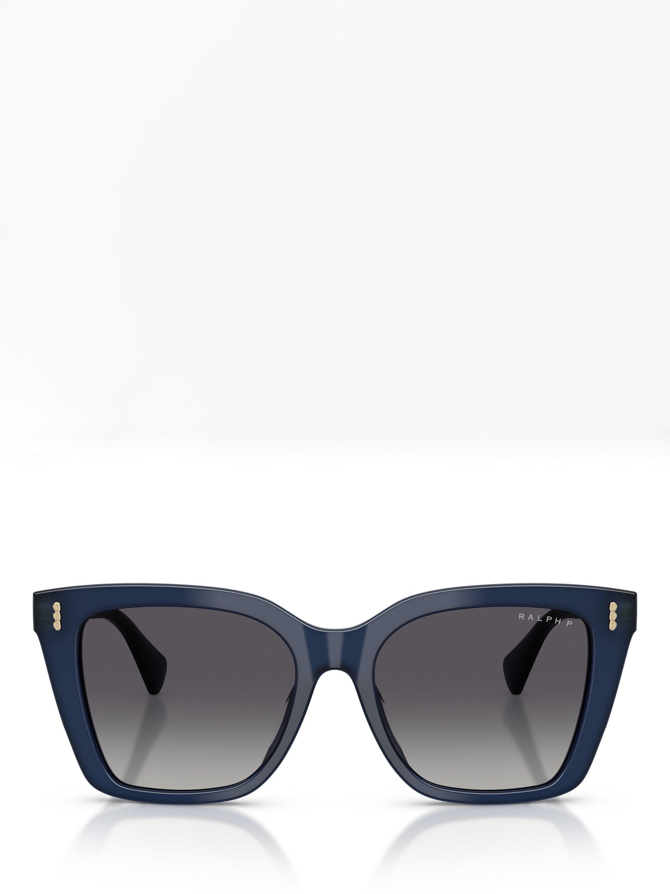 Ralph Lauren square sunglasses with blue frame and grey lenses (British brand)