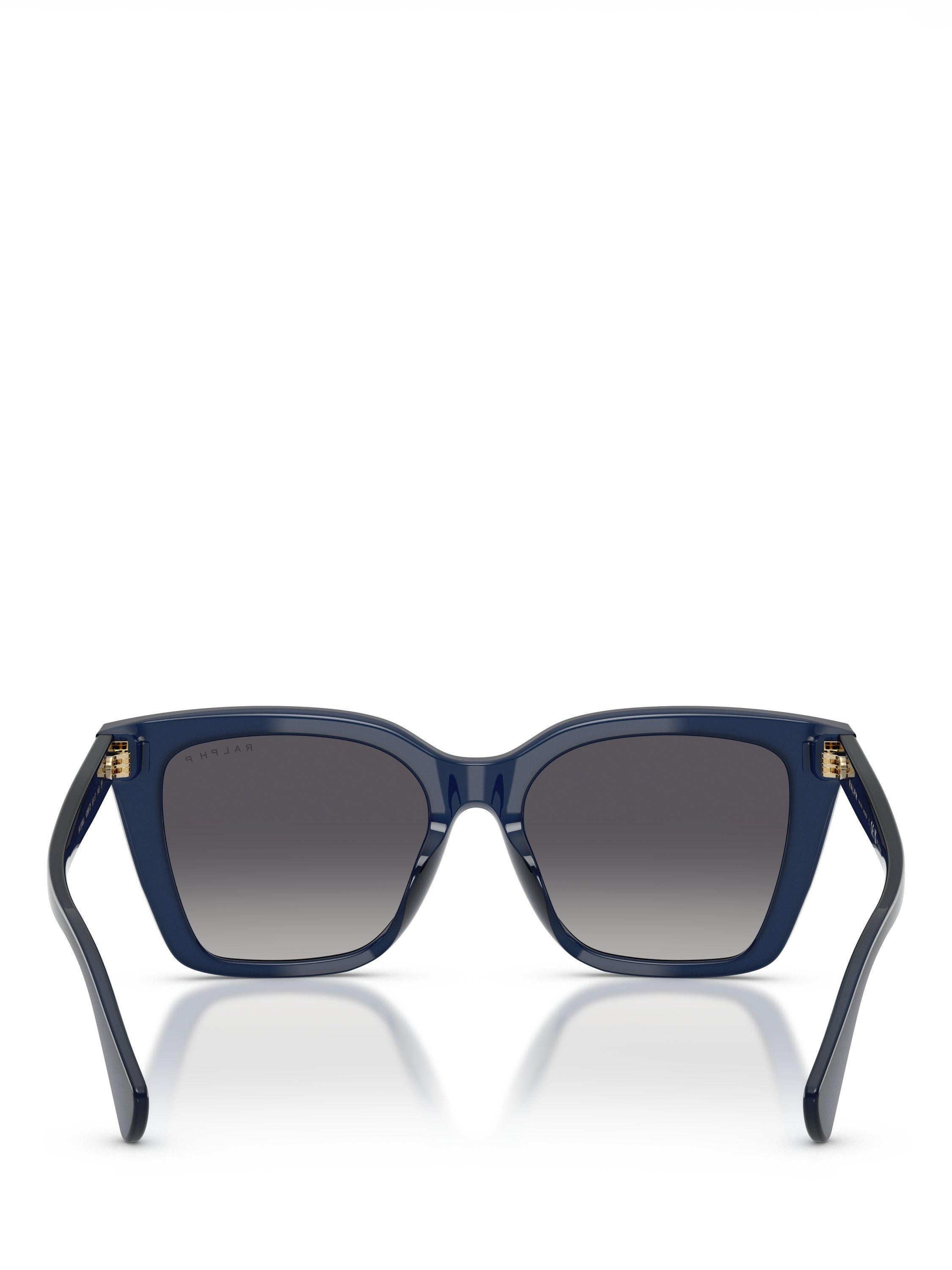 Ralph Lauren square sunglasses with blue frame and grey lenses (British brand)