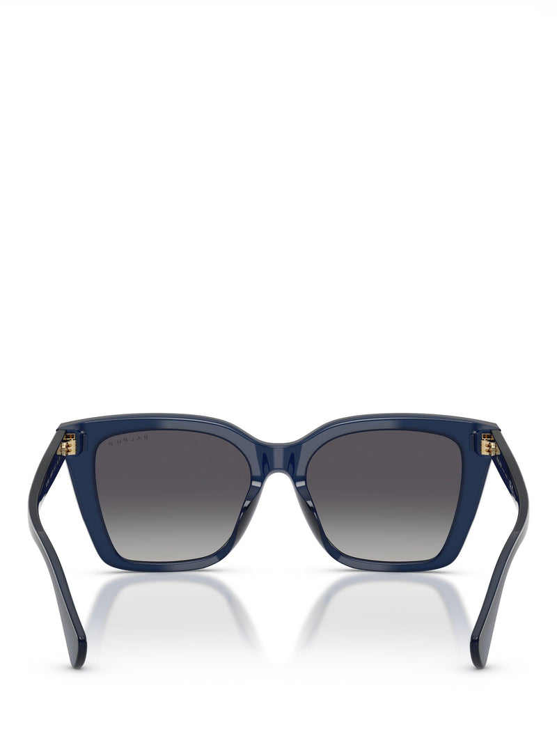 Ralph Lauren square sunglasses with blue frame and grey lenses (British brand)