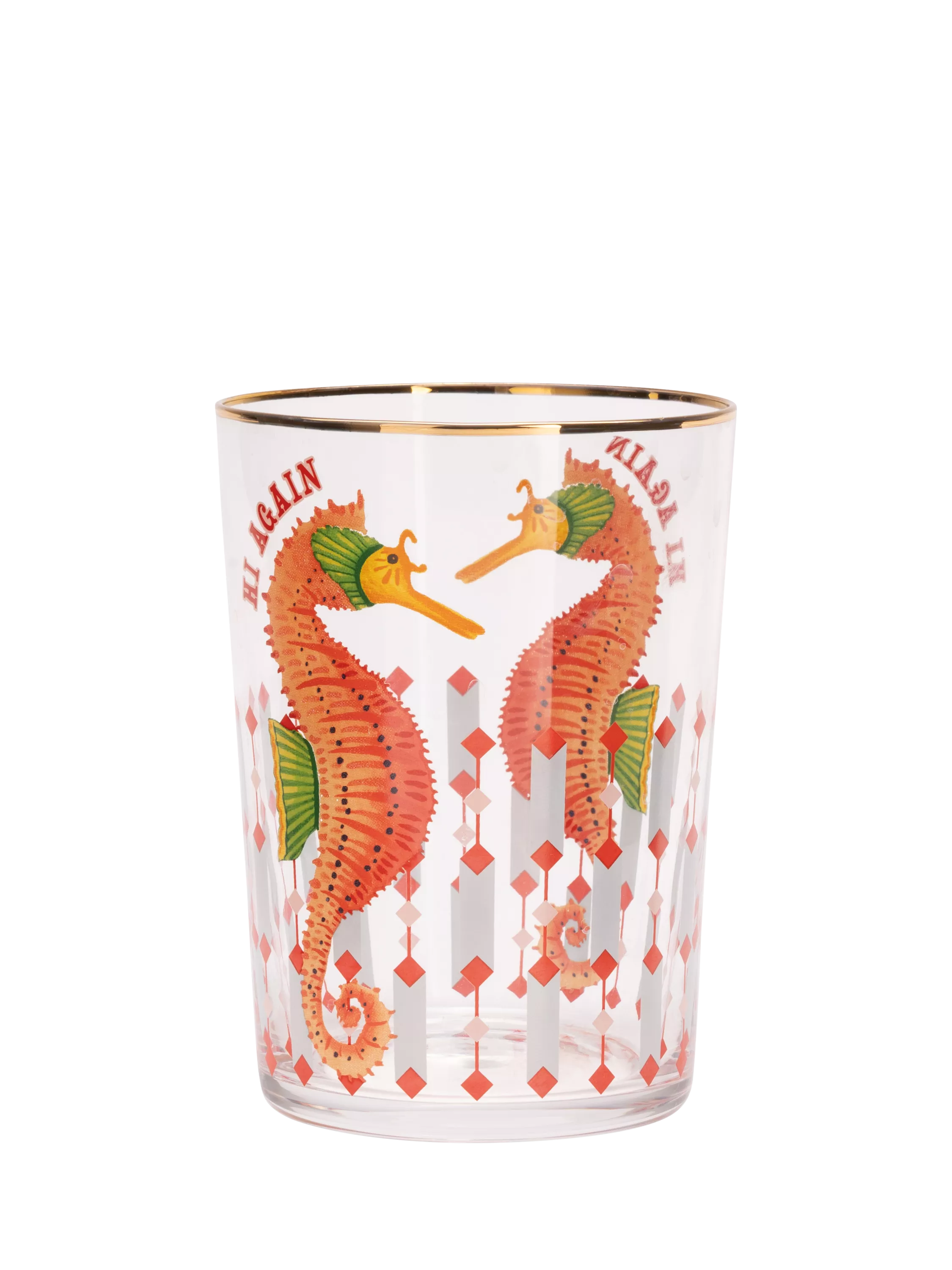 Yvonne Ellen seahorse highball glass 500ml - British product