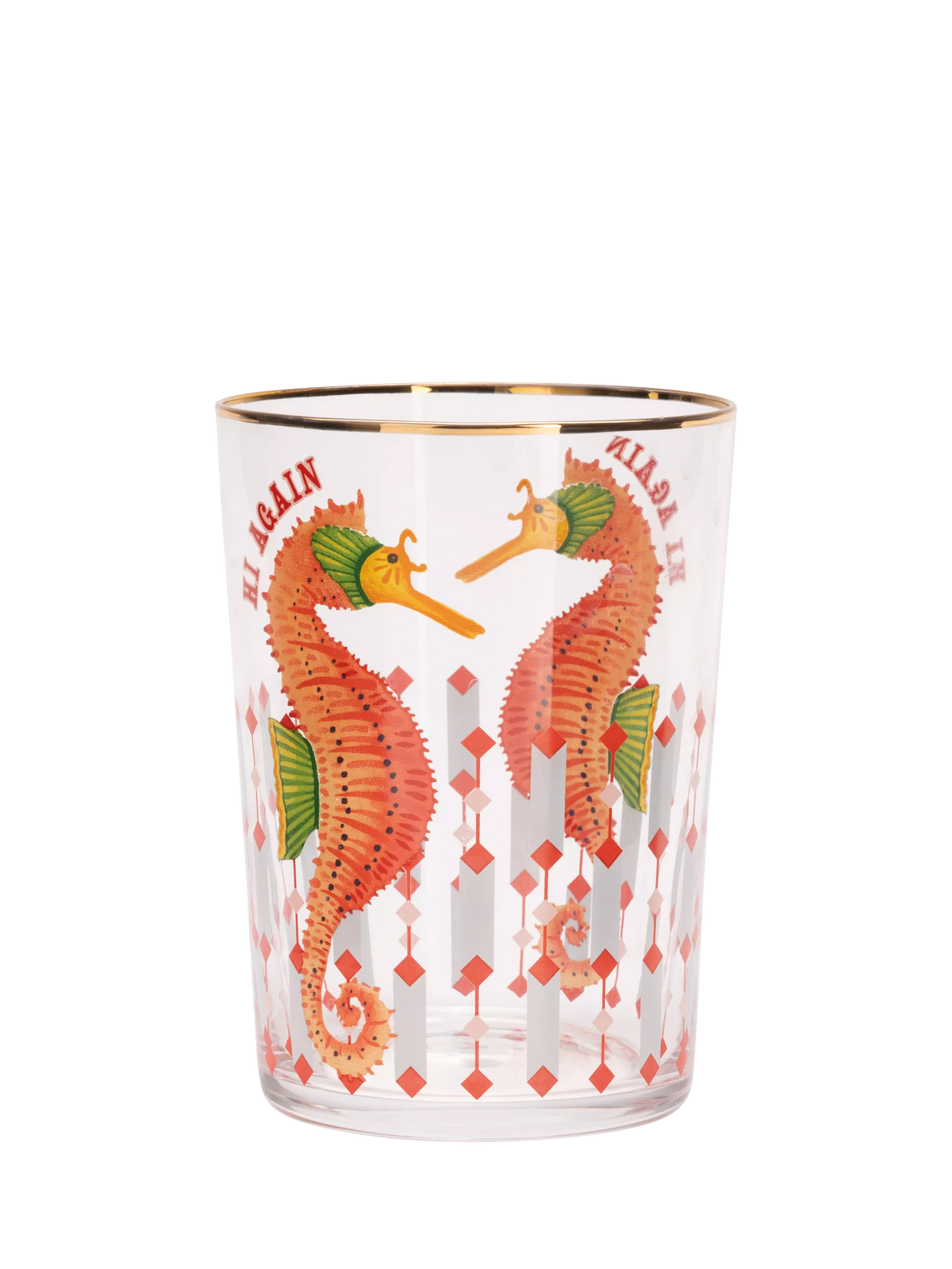 Yvonne Ellen seahorse highball glass 500ml - British product