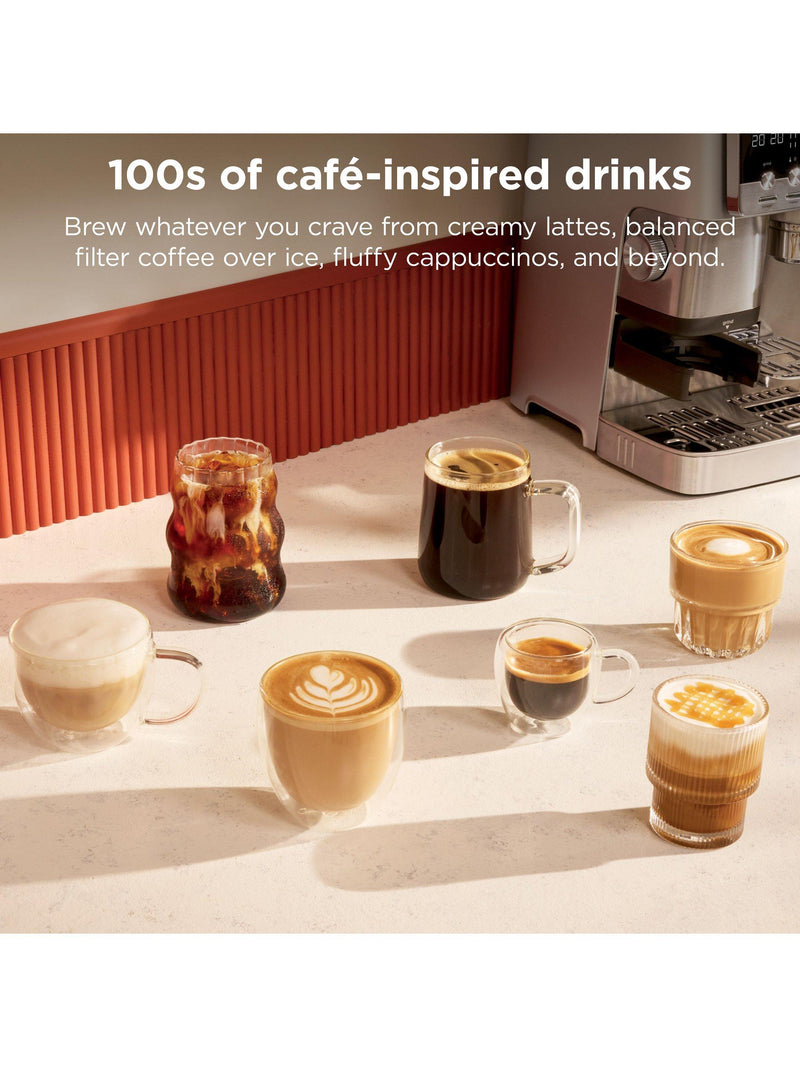Ninja Luxe Café Mini Plus stainless steel bean to cup coffee machine, UK version