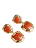 Daisy London Away That Day gold jasper stud earrings, imported from the UK