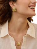 Daisy London gold stud earrings 20mm (British brand)