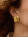 Daisy London gold stud earrings 20mm (British brand)