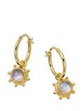 Daisy London moonstone drop earrings gold plated, imported from the UK
