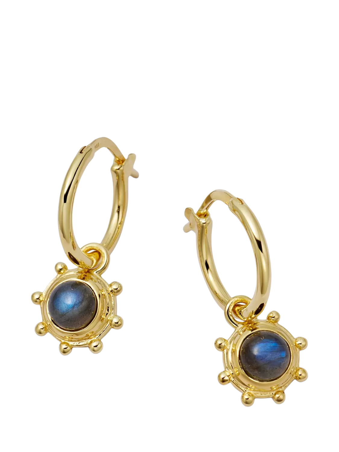Daisy London labradorite drop earrings gold plated, UK version