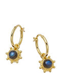 Daisy London labradorite drop earrings gold plated, UK version