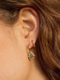 Daisy London labradorite drop earrings gold plated, UK version