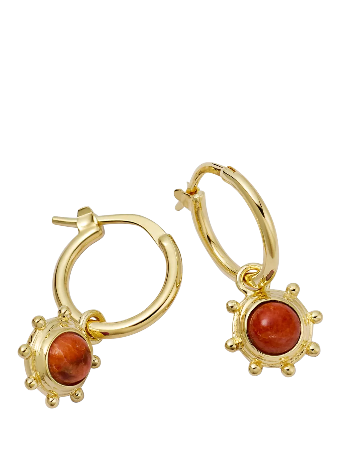 Daisy London coral drop earrings gold, UK version