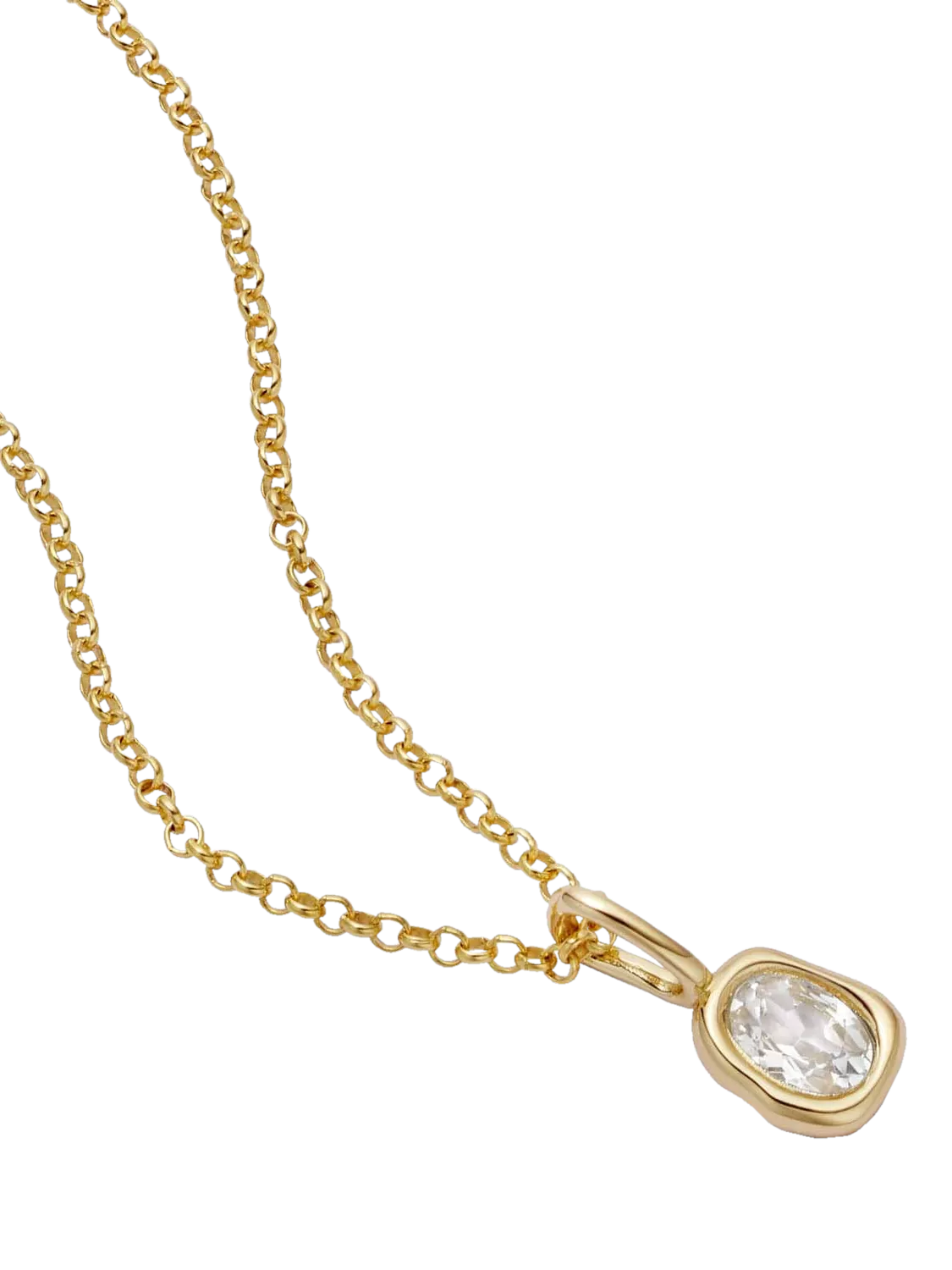 Daisy London Estee pendant necklace gold lab-grown sapphire - British product