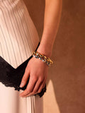 Mint Velvet beaded bracelet set gold silver, imported from the UK