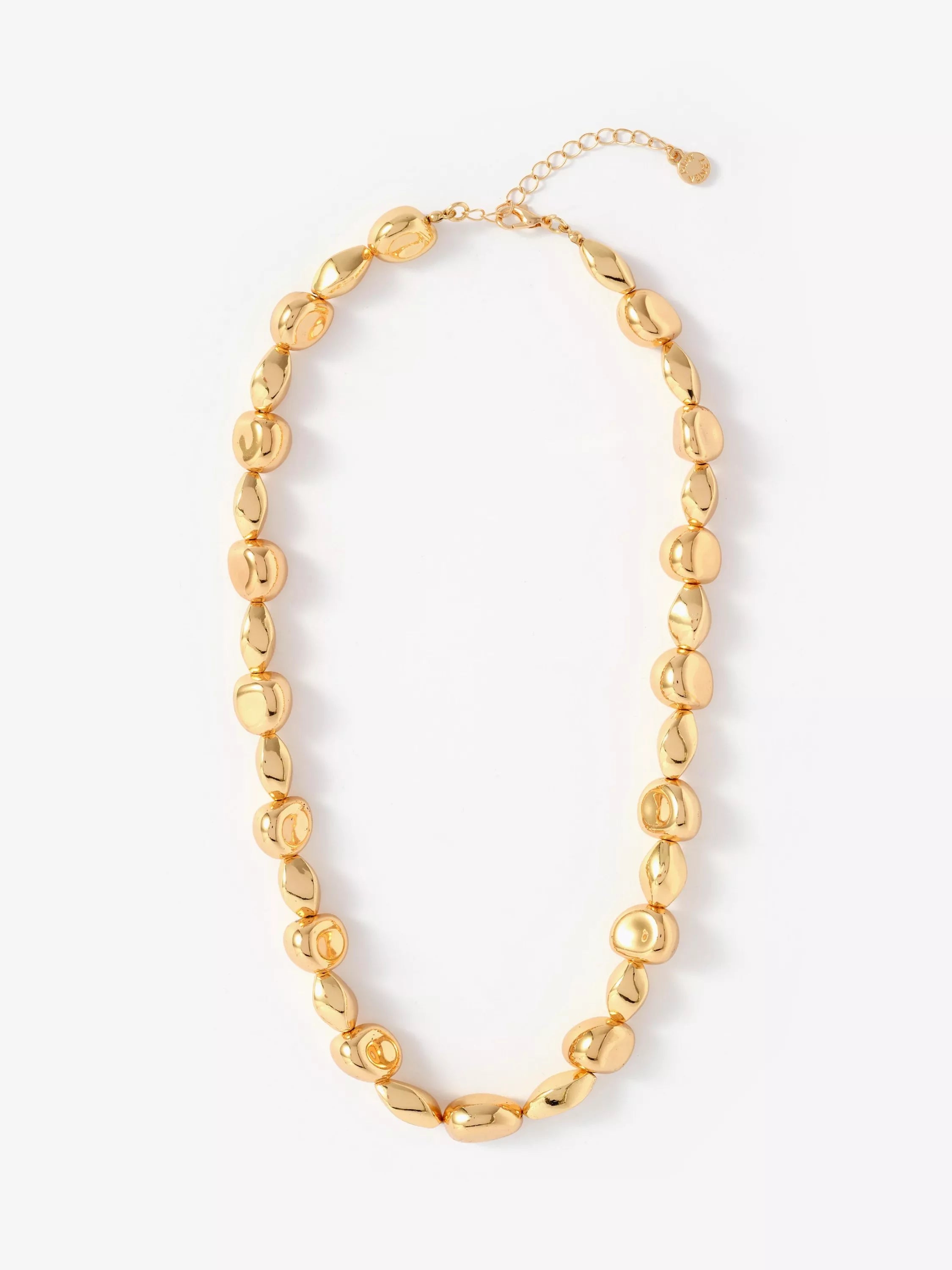 Mint Velvet gold chunky beaded necklace 46cm, imported from the UK