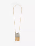 Mint Velvet fringe necklace in gold and silver - British product