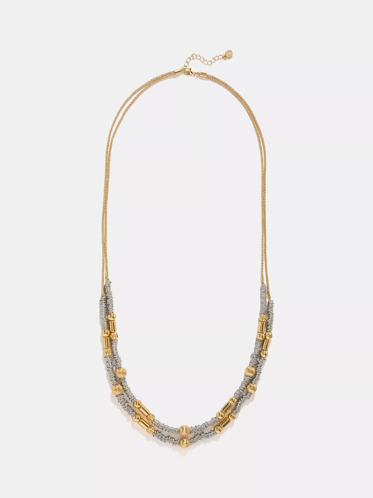 Mint Velvet double strand layered necklace silver gold 82cm, UK version