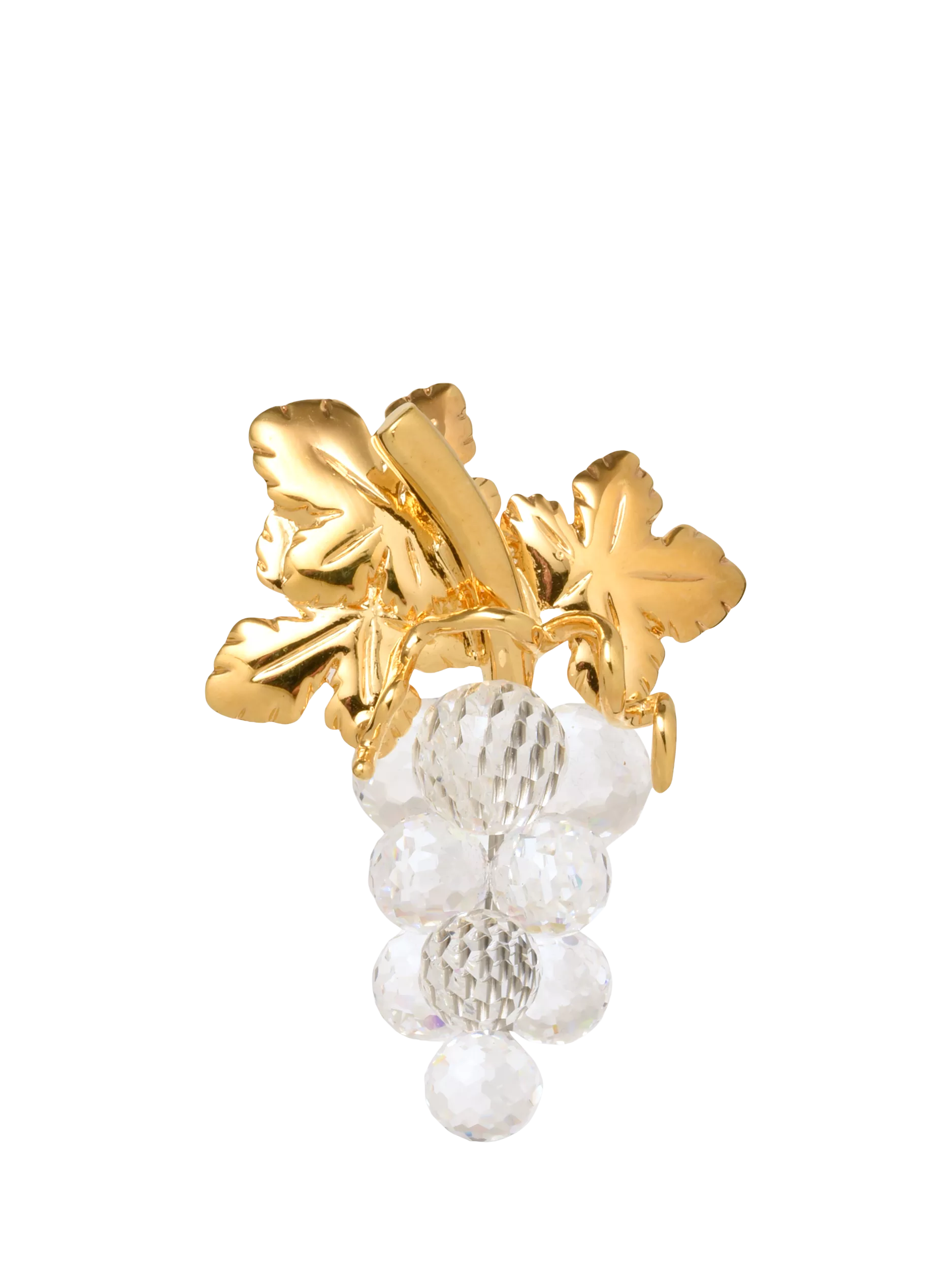 Eclectica Swarovski vintage grapes brooch gold (British brand)