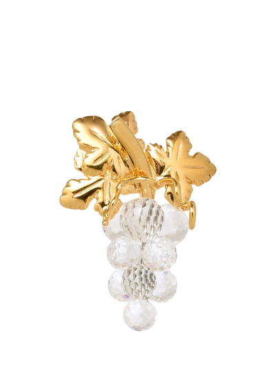 John Lewis Swarovski Pre-loved Vintage Crystal Grapes Brooch, Gold- Buy online at McGrocer