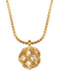 Eclectica vintage ball pendant gold 40cm chain - British product