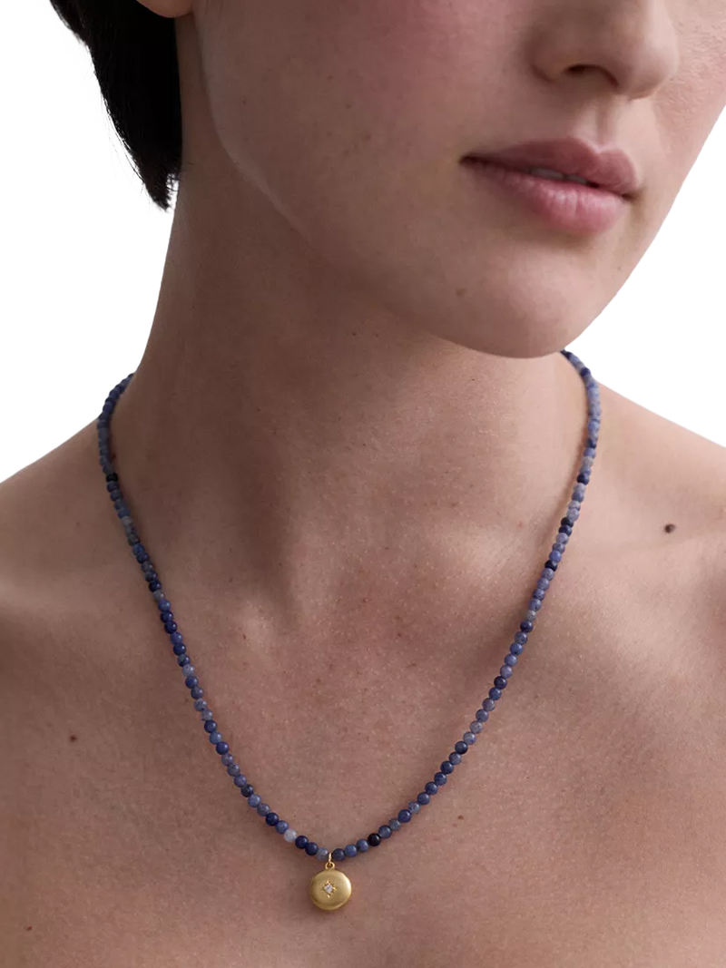 Astley Clarke blue aventurine mini locket necklace - British product