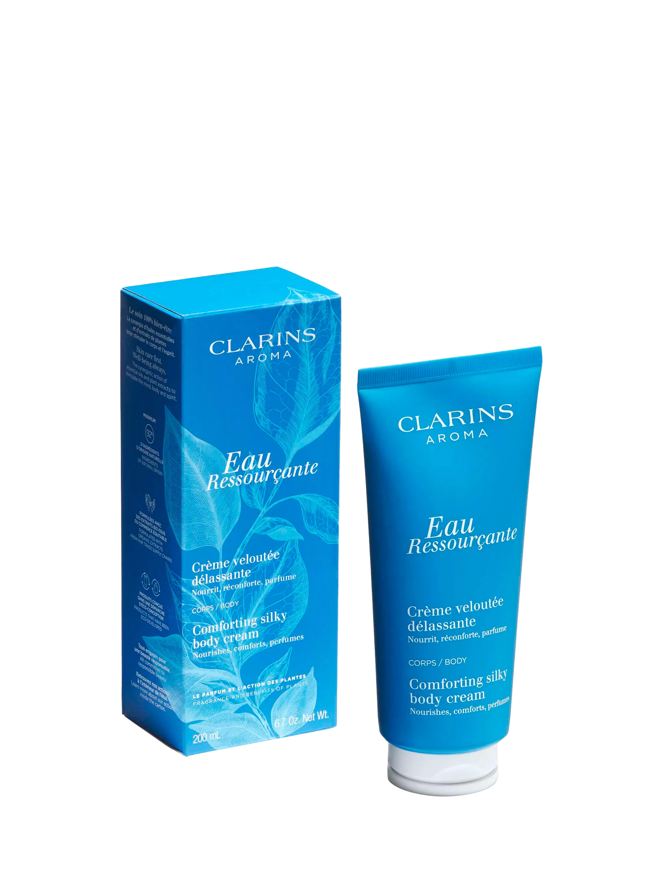 Clarins Eau Ressourçante comforting silky body cream 200ml (British brand)