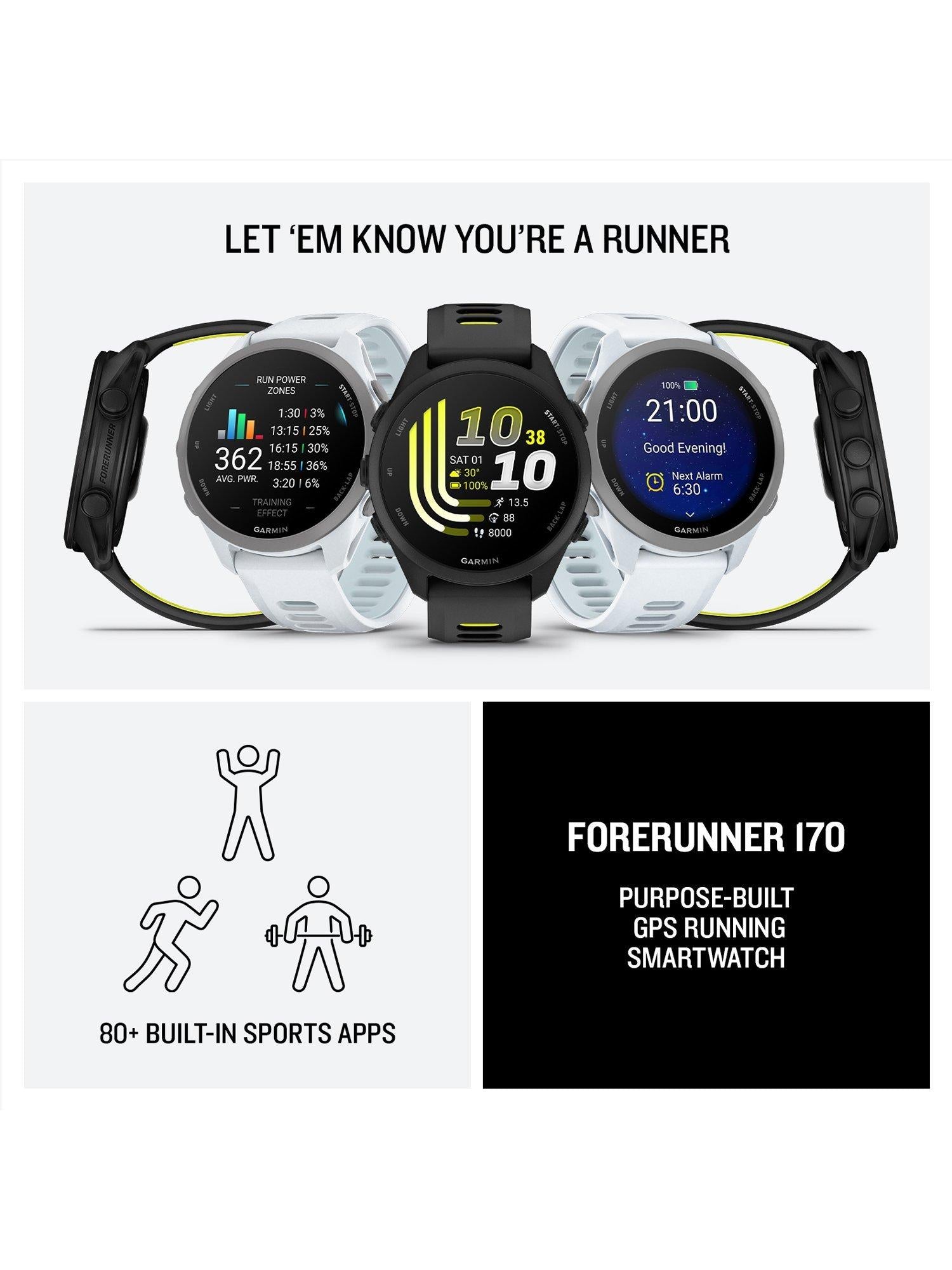 Garmin Forerunner 170 GPS running smartwatch - British product