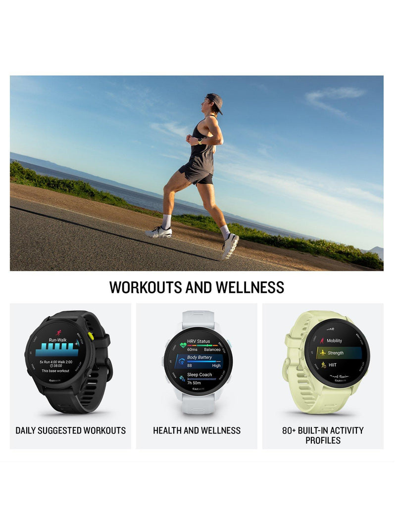 Garmin Forerunner 70 GPS running smartwatch black 42mm, UK version