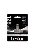Lexar 128GB dual drive USB flash drive (British brand)