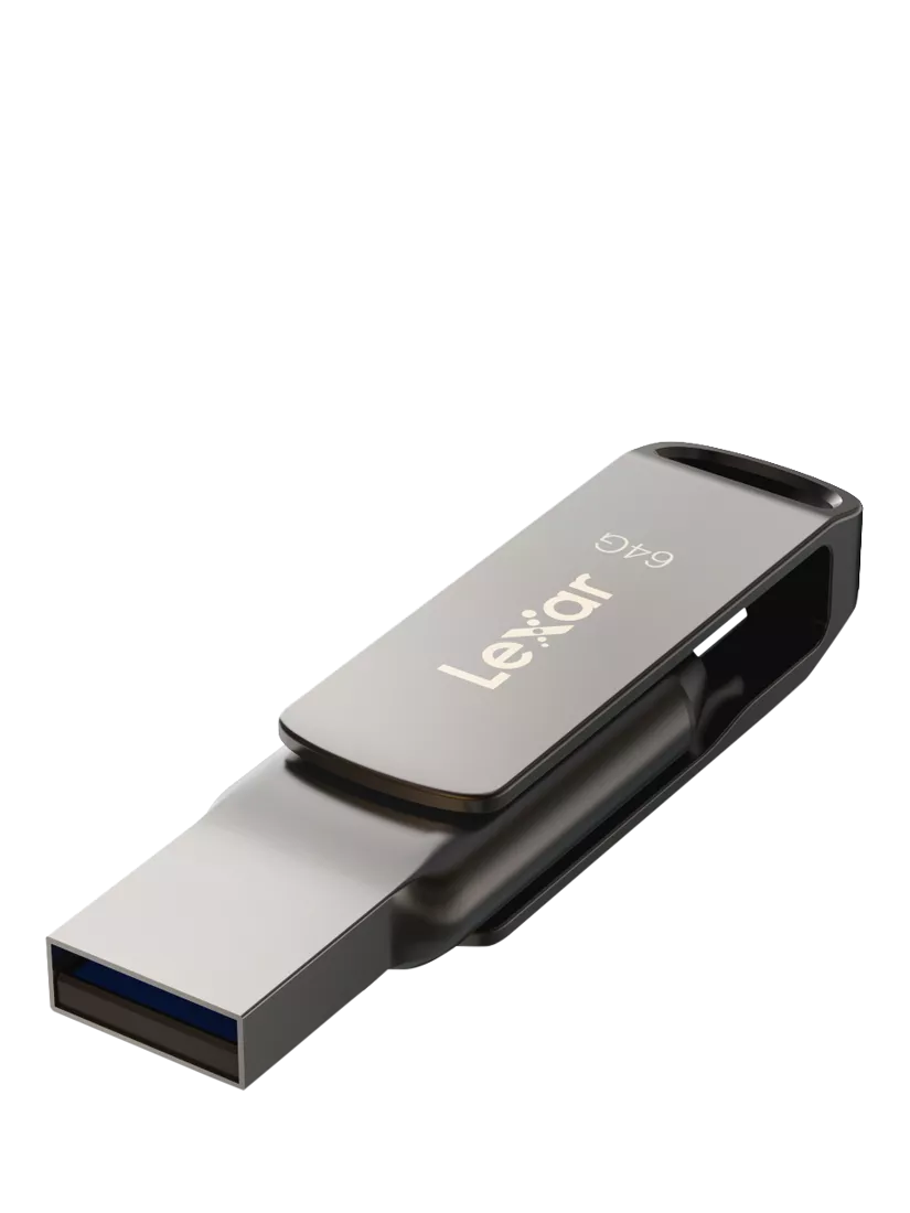 Lexar JumpDrive D400 64GB USB flash drive, imported from the UK